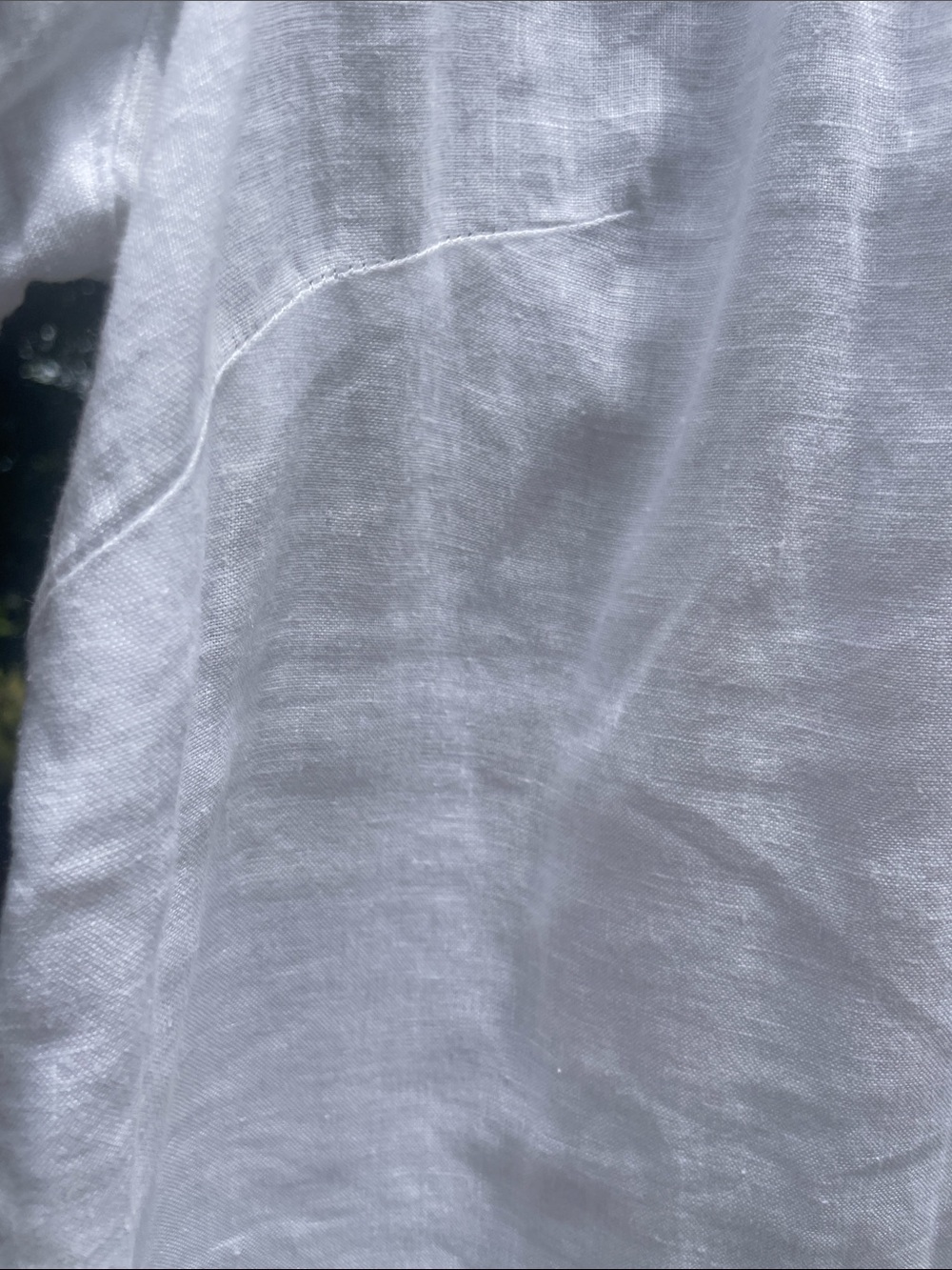 Avenue 18-20 Linen Classic White ShortSleeve Shirt Womens pit to pit 25” Preworn - Picture 4 of 16